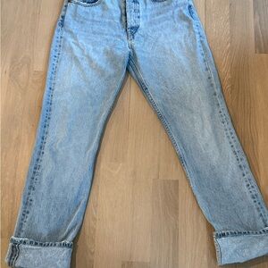 Zara Light Blue Boyfriend Jeans